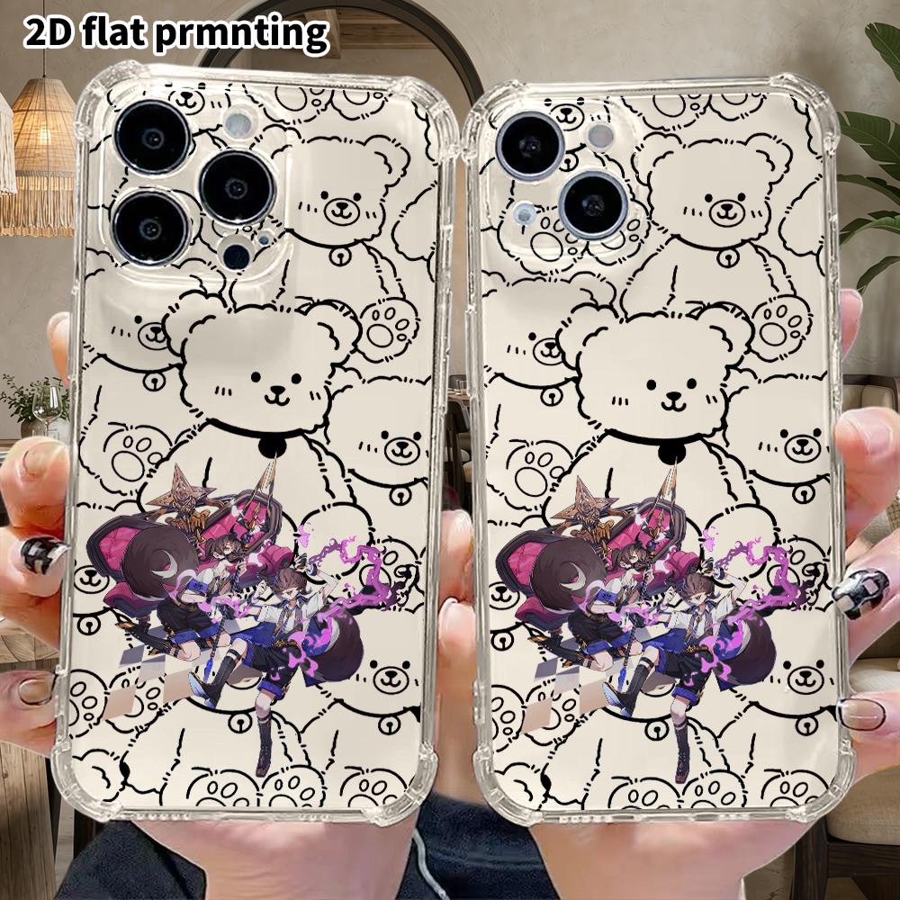 Phone Case: 2D flat suitable for iPhone 18 17 16 15 14 13 Pro, transparent four corner protective case, blonde goddess, Christmas and Halloween gift