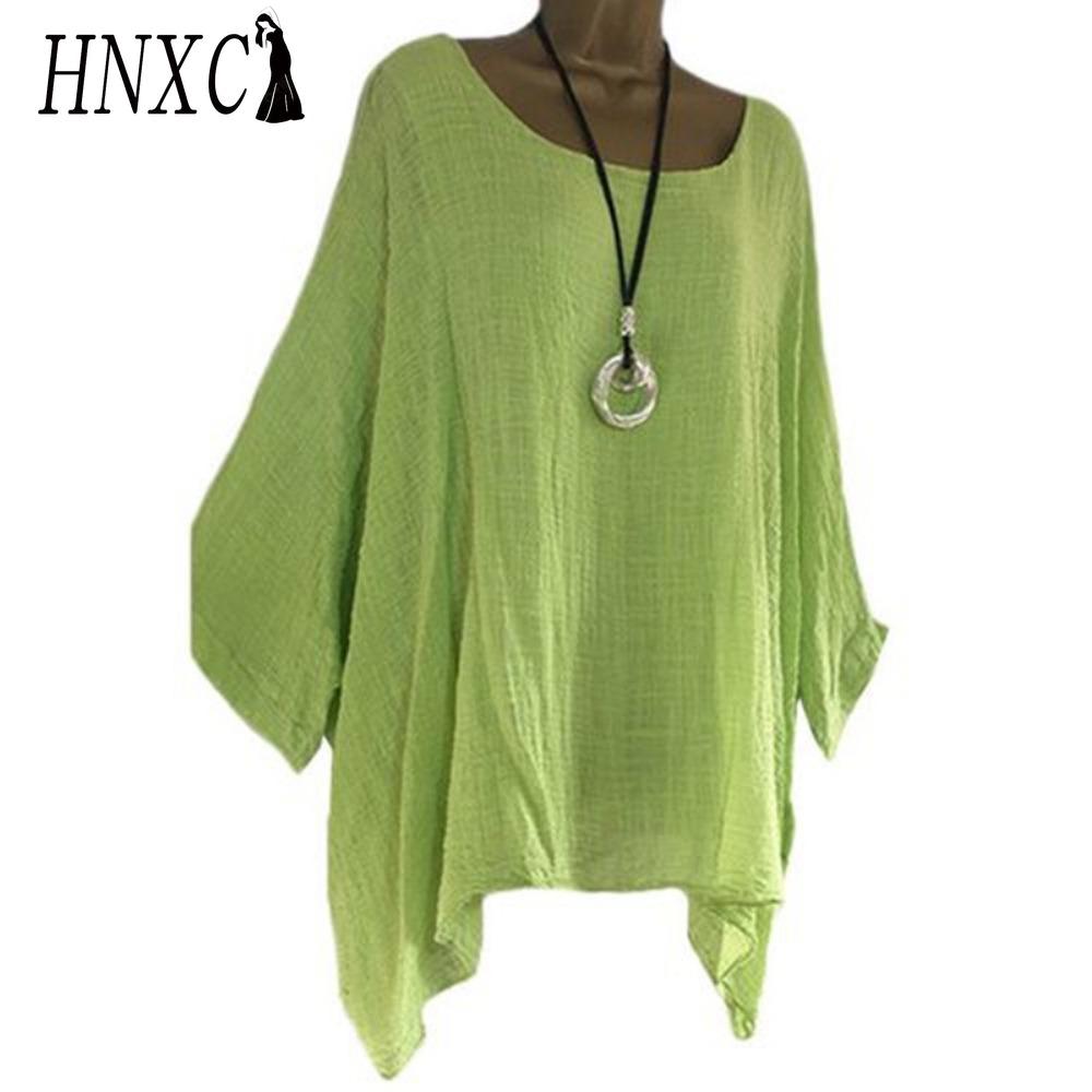 HNXC Dame Mote Casual Ensfarget Trykk O-hals Bluser & Skjorter