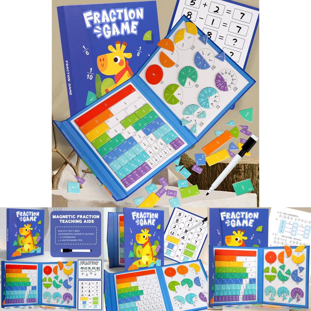 Educational Math Manipulative Magnetic Fraction Board For Kindergarten Learning