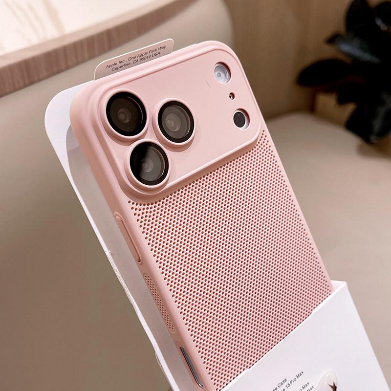 Heat Dissipation Thin PC Case for iPhone 11 12 13 14 15 16 17 Air Pro Max 7 8 Plus Xr Xs Max Camera Protect Mesh Cover