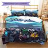 Name Custom Valorant Game Pattern Bedding Set Quilt Cover Pillowcase Home Decor Gift (1 * Duvet Cover + 2 * Pillowcase, Without Core)