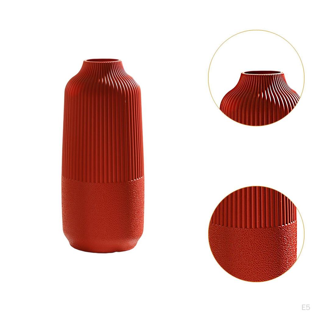 Decorative Flower Vase Plant Container Ornament Sleek Unbreakable PP Suitable for Living Room