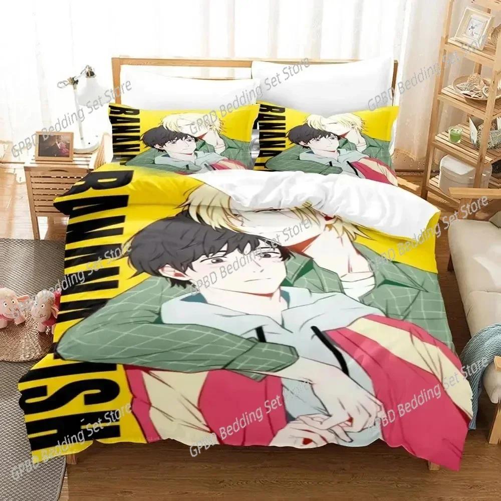 Anime Banana Fish 3D NEW Duvet Cover Pillowcase Bedding Set Adult Boy Girl Bedroom Decoration Children Single Double Large