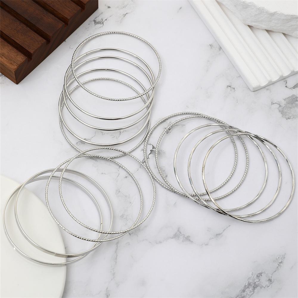 DIEZI Punk Hip Hop Multilayer Gold Silver Color Bangles 2025 New Vintage Fashion Bracelets Bangle Sets For Women Gift Jewelry