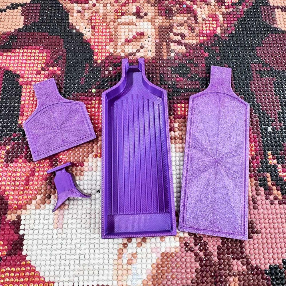 DIY Basteln 2in1 Große Diamantmalerei Schale Stickerei Große Kapazität Perlen Sortier Aufbewahrungsschale Mit Deckel Bunt