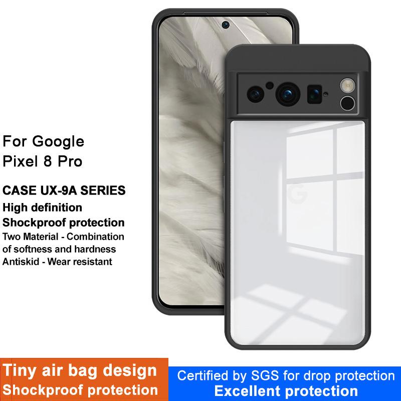 IMAK UX-9A Series for Google Pixel 8 Pro Clear Case PC+TPU Anti-drop Phone Cover