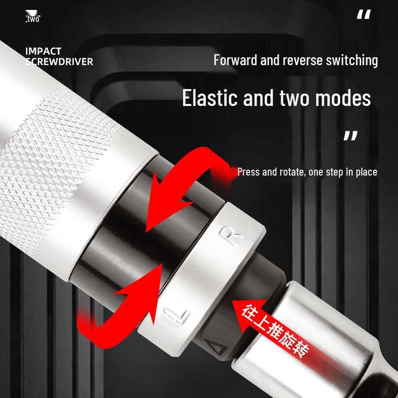 Impact Screwdriver Bit & Screw Extractor Kit: Rusty/Broken Head Remover, Cross Tapping, Hammer-Ready