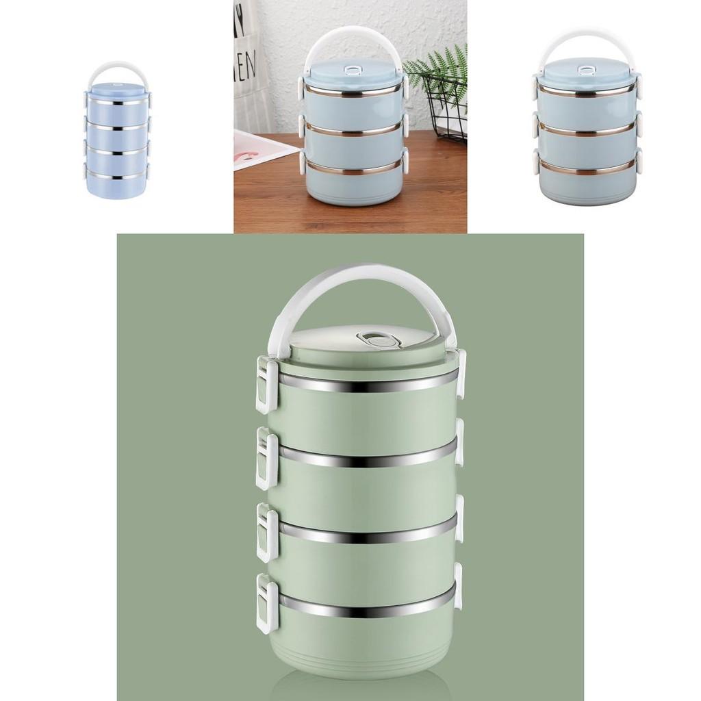 Stainless Steel Lunch Box With Stackable Compartments For Work And Picnic