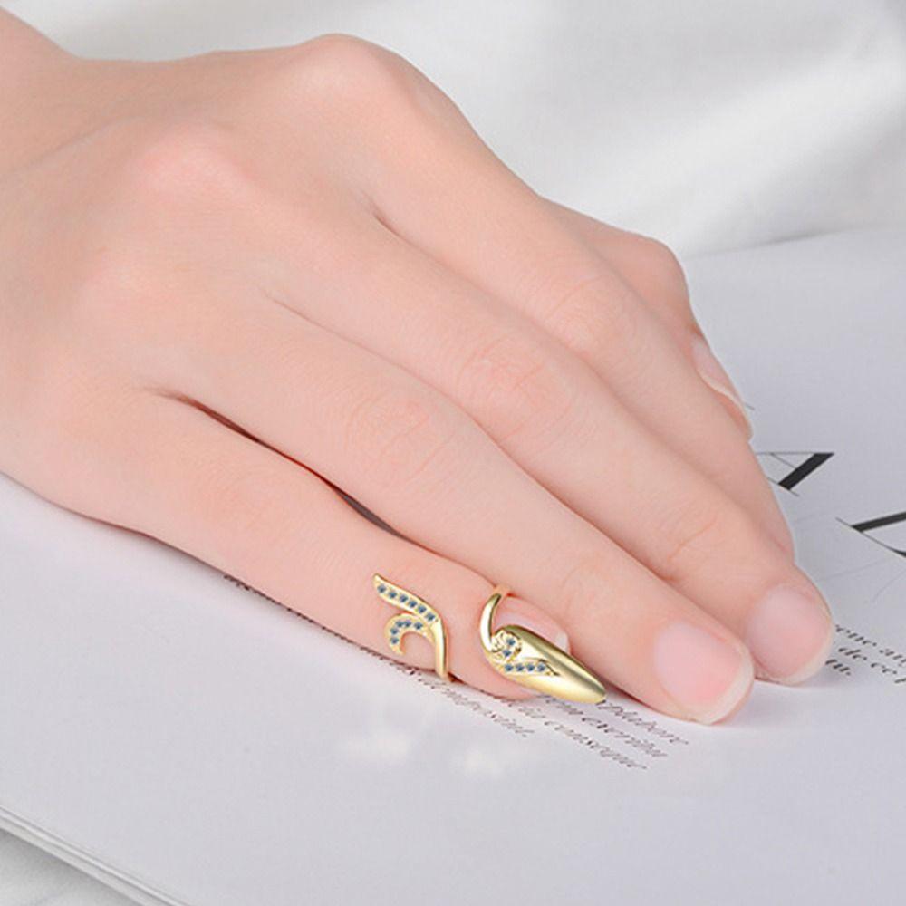 Zinc Zinc Alloy Opening Ring Charming Fingernail Protective Finger Ring Fashion Jewelry Women Nail Ring