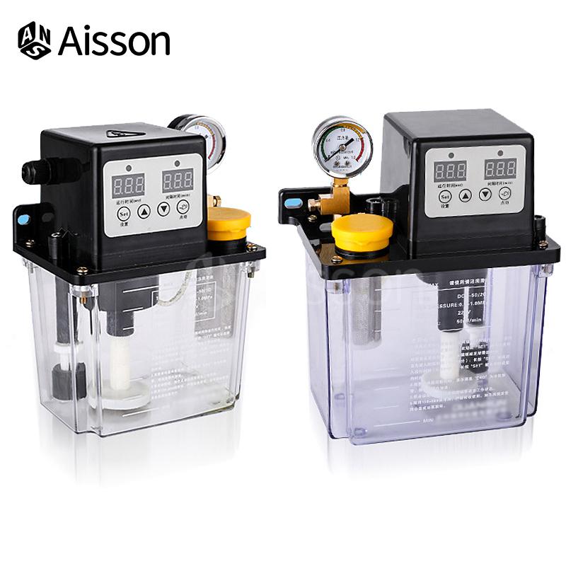 0.5L 1L 2 Liters Automatic CNC Electromagnetic Lubrication Oil Pump Lubricator 220V DCR50