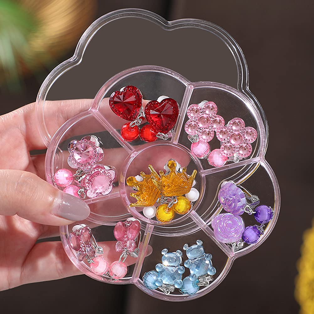 Formemory Clip-on Earrings Set for Girls, Cute Bowknot Earrings, Birthday Gift, Toy, for Girls, Unisex, Gift (Bowknot)