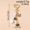 Fashion Marine Life Shell Conch Starfish Keychain Women Girls Pearl Key Ring Pendant for Handbag Decor DIY Key Chain Gifts