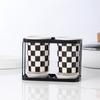 Checkerboard Ceramic Chopsticks Holder Drain Rack Chopsticks Basket Chopsticks Box Cutlery Box Storage Rack Wall-mounted Shelf