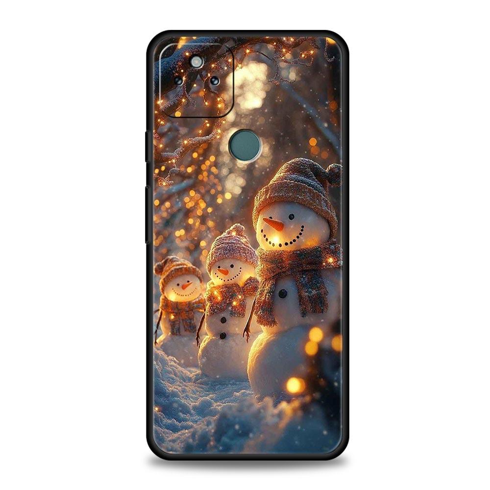 Christmas Snowman Phone Case Cover for Google Pixel 10 9 8 7 6 9A 8A 7A 6A Pro Shockproof Soft TPU 10 Pro XL Shell Fundas Capas
