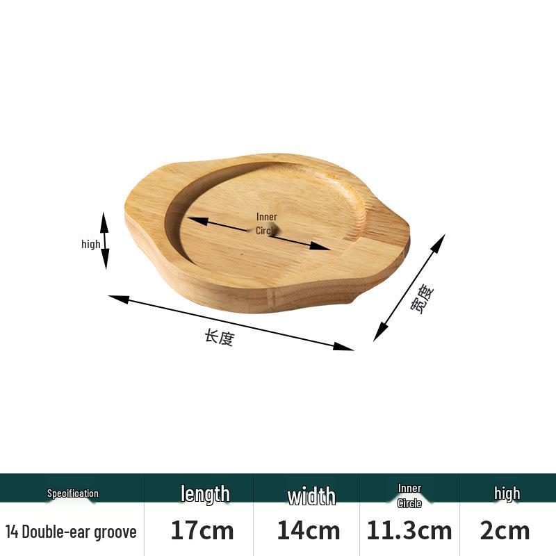 Solid Wood Heat Insulation Pad for Clay and Stone Pots, Iron Plate, Carbon Stove, or Hot Tea with Anti-Scalding Protection.