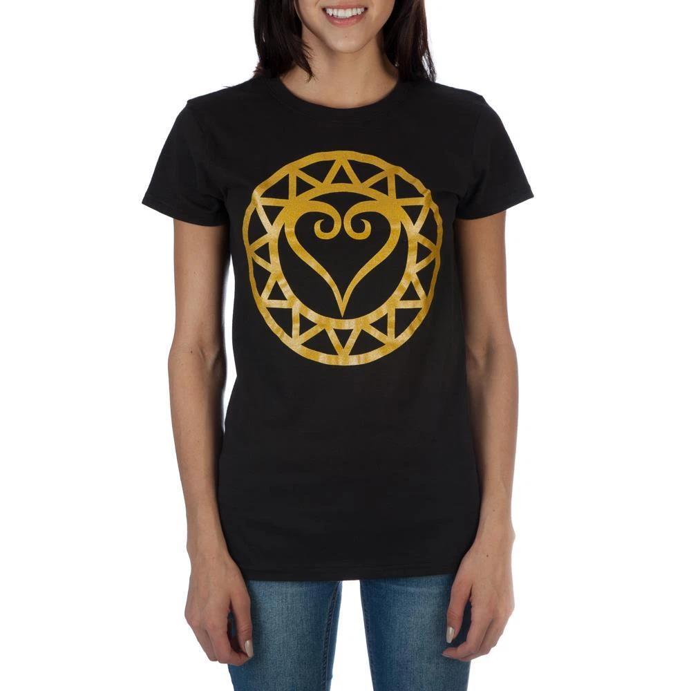 

Kingdom Hearts Metallic Gold Women s Shirt 3XL