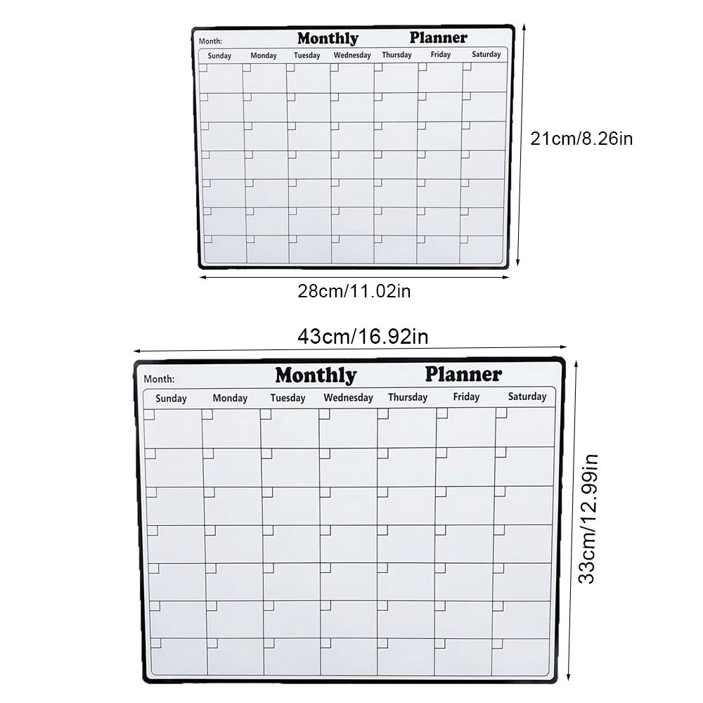 1ks Záznam Zpráva Měsíční plánovač Whiteboard S/L Calendar Board Kitchen Decor