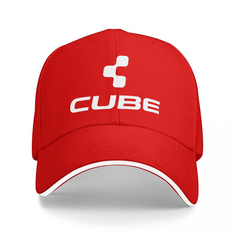 

CUBE Logo Black Baseball Cap with White Trim and Bold Branding Design for Urban Streetwear Style and Active Lifestyle Wear Adjustable