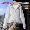 Baleno Women's Raglan Sleeve Short Cardigan Hoodie