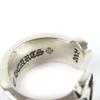 Mükemmel CHROME HEARTS Yüzük Büyük parşömen etiketli yüzük Gümüş 925 erkek Kullanılmış