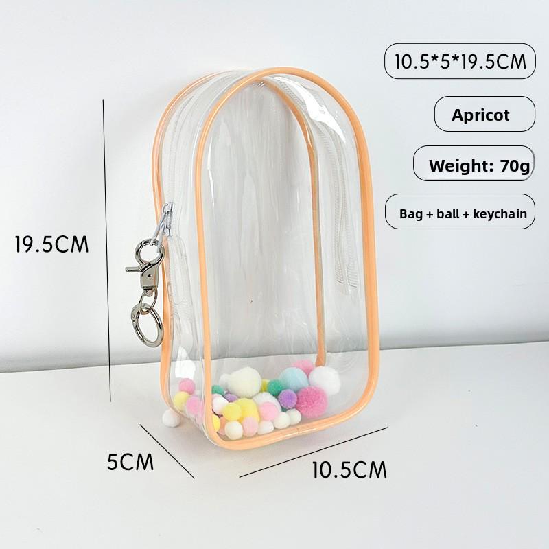 Dust-proof Simple Hanging Bag Pvc Transparent Going Out Portable Dust-proof Storage Bag Cotton Doll Baby Walking Bag only bag абрикосовый