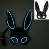 Neuheit Bunte Leuchtende Hasenmaske leuchtende Bunny Girl Maske sexy Nachtclub Kellner Maske für Halloween Leuchtende Cosplay Requisiten