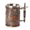 Game of Thrones 3D Carved Stainless Steel Beer Mug and High-Stemmed Glass