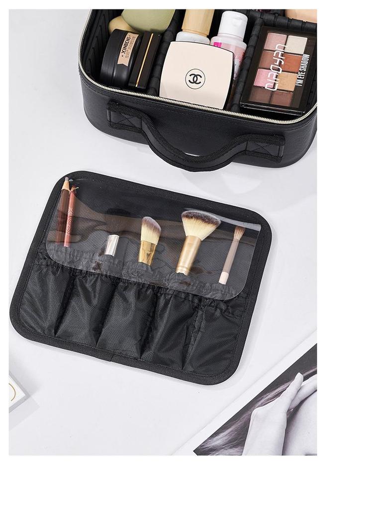 LED Makeup Bag with Mirror, High-End Feel, Large-Capacity for Makeup Artists