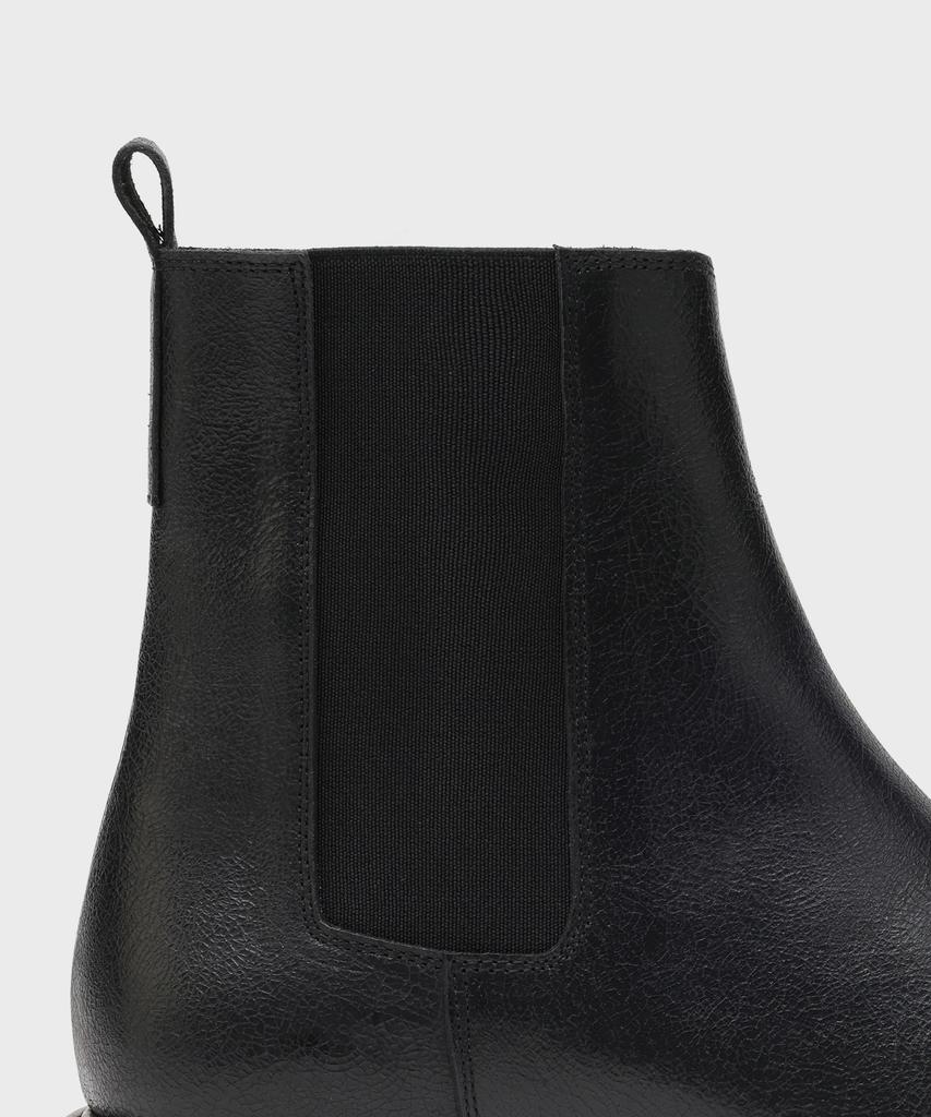 Firenze Atelier [Vibram] Round Toe Basic Chelsea Boots 9703 [Crack Black]