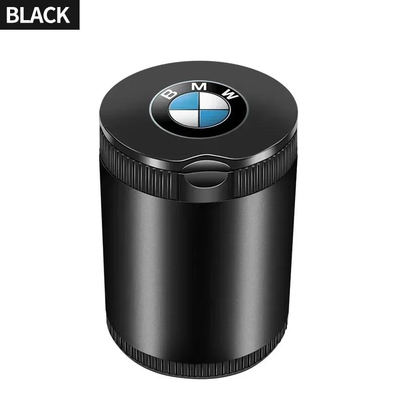 Car Portable Ashtray LED Light Alloy Ash Tray Aluminum Cup For BMW 1 3 5 Series X1 X4 X5 X7 G20 G38 F20 F39 F48 E46 E60 E36 E39