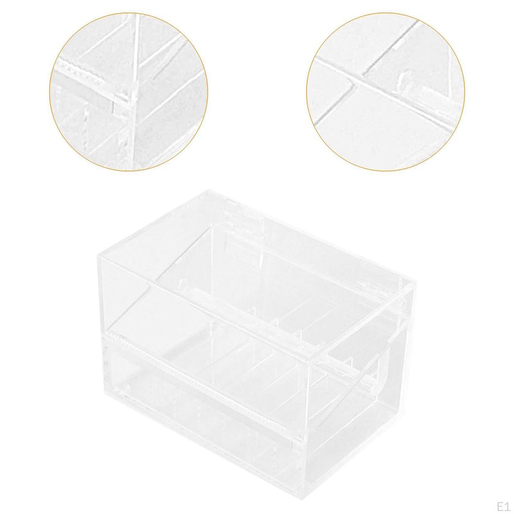 Eyelash Tape Storage Box Lash Organizer Acrylic Makeup Tool Multipurpose Multi Grids Process Desktop
