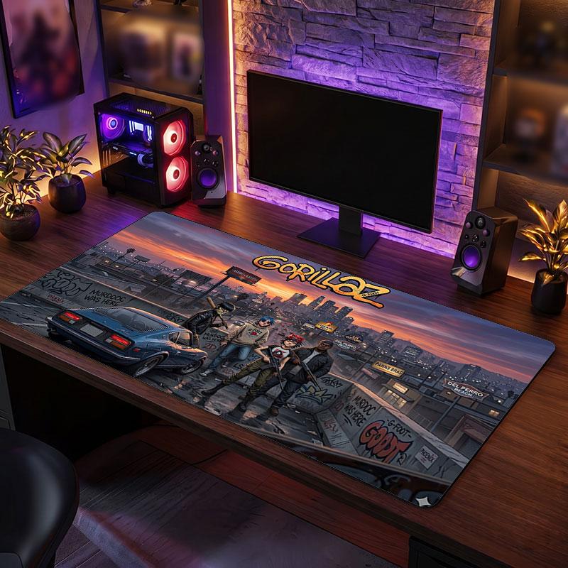 Big Mouse PadGorillaz Extended Soft Desk Mat Gaming Office Computer Table Decor Mat