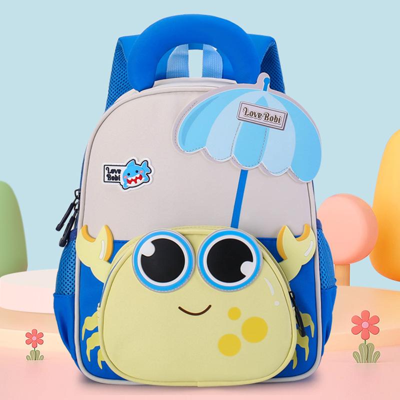 Schultasche neue Cartoon-Krabbe Liebe Kinder-Tasche 3-6 Jahre leichter vielseitiger Rucksack
