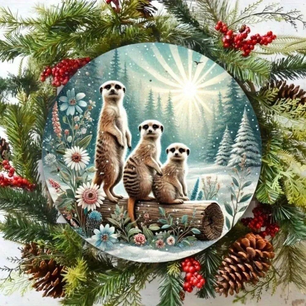 Iron Wall Art Decor Vintage Painting Handmade Metal Tin Sign 20x20cm