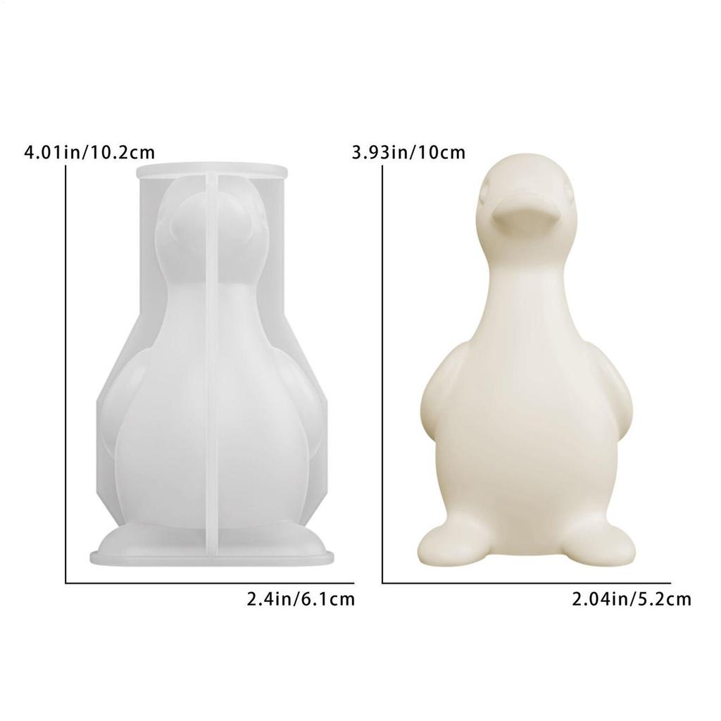 3D Duck Candle Mold Duck Silicone Mold Cute Animal Resin Casting Mold For Making Candles Aromatherapy Candles Wax Clay Polymer
