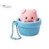 Portable Stress Reliever Potted Pig Clicker Toy with Bead Chain, Clicky Button Fidget Backpack Pendant for Relief, Finger Backpacks School Bags Decor