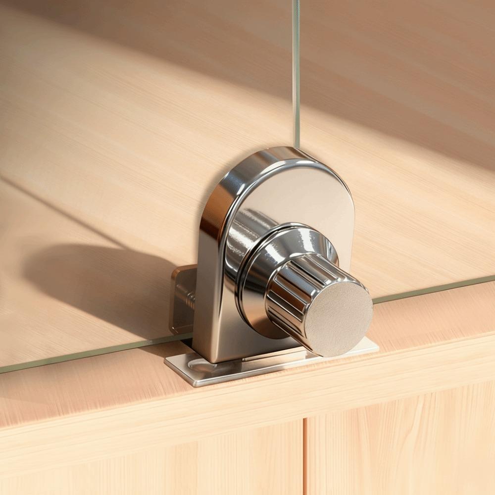 Zinklegierungen Glasvitrinenschloss Hohe Festigkeit Ohne Bohren Türschloss Einfach zu Installieren Korrosionsbeständig Einzelne Türfalle