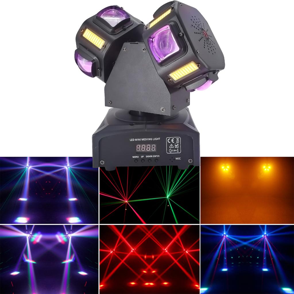 Moving Head Stage Lamp Infinitely Rotating Support DMX512 Signal/Master/Slave/Auto Demo/Sound