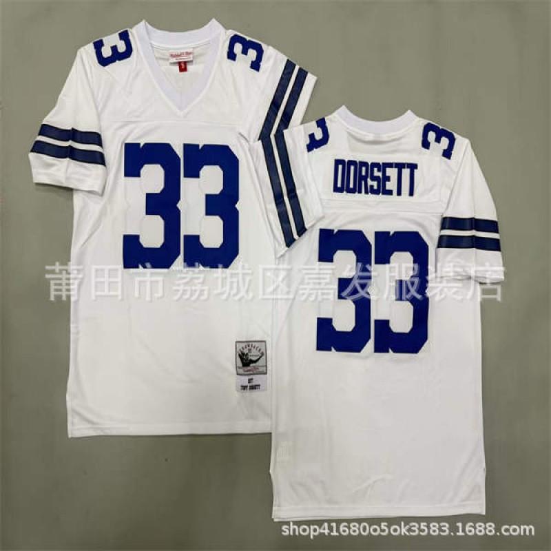 Camiseta de Fútbol Retro NFL Dallas Cowboys para Hombre de Algodón Bordada Camisa Deportiva del Equipo Ropa para Aficionados