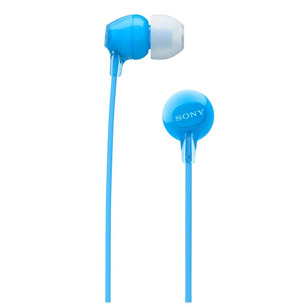 Sony Wireless Bluetooth Up to 8 Hours of Continuous with 2018 L WI-C300 Earphones Compatible, Playback, Mic, Model, Blue, WI-C300