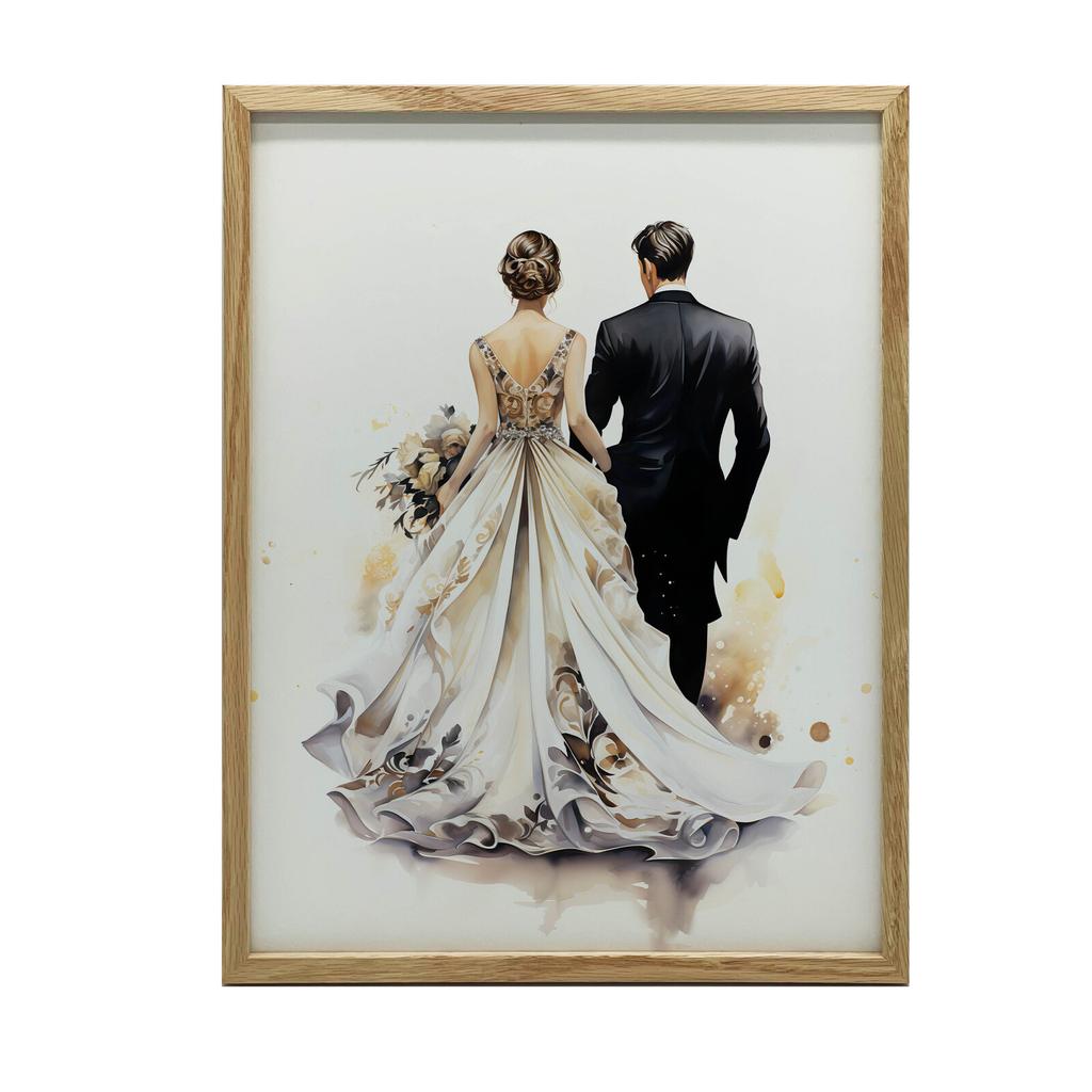 Ślubne Marzenia Ślubne Marzenia, 30X40 Cm, Rama Aluminiowa Czarna, Papier Matowy 230 Gsm