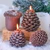 3D Pine Cone Silicone Candle Mold DIY Christmas Ornament Craft Gift Making Tool Aromath Soap Plaster Resin Molds Home Xmas Decor