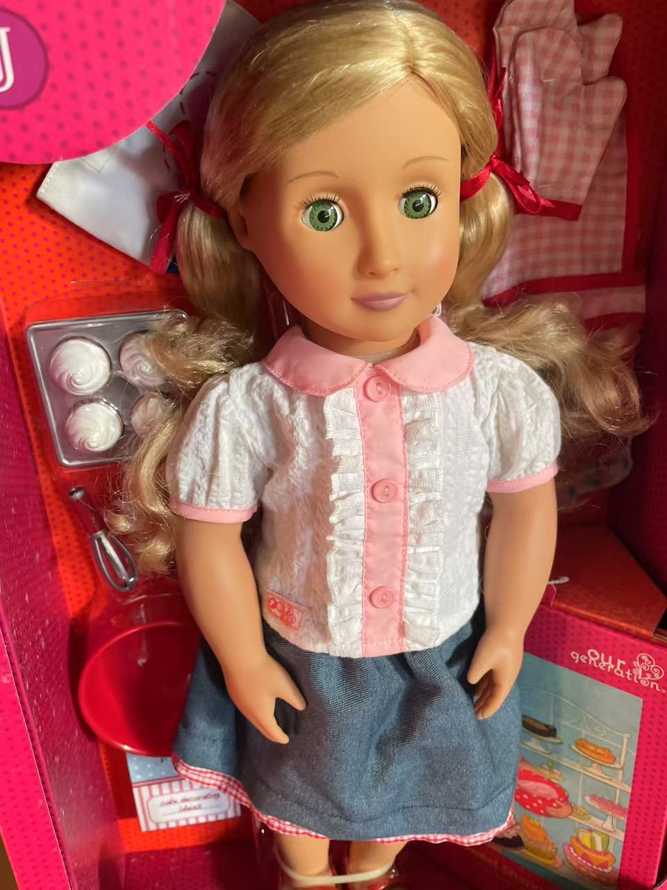 Doll with Blinking Eyes and Long
