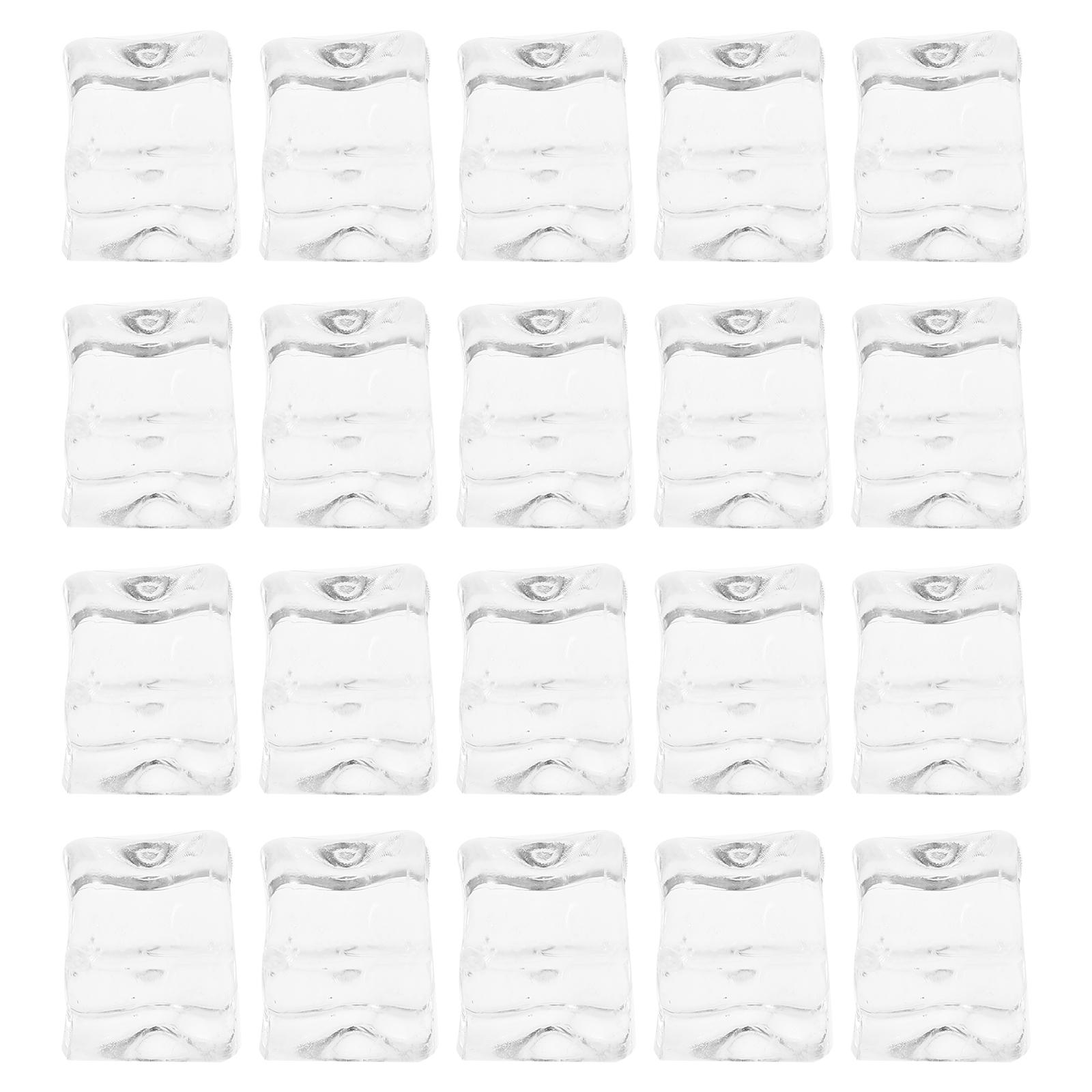 

50 шт. прозрачный кубик льда для изготовления кристаллов, реквизит для фотографий, многоразовые поддельные декоративные прозрачные искусственные кубики 1.50X1.50X1.50CM прозрачный