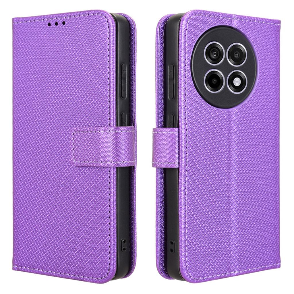 Wallet Phone Case for OnePlus 13R 5G/Ace 5 5G/Ace 5 Pro 5G PU Leather Diamond Texture Cover