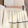 Girls' Clothing Autumn New Bow Long Sleeve Top Lace Trim Skirt