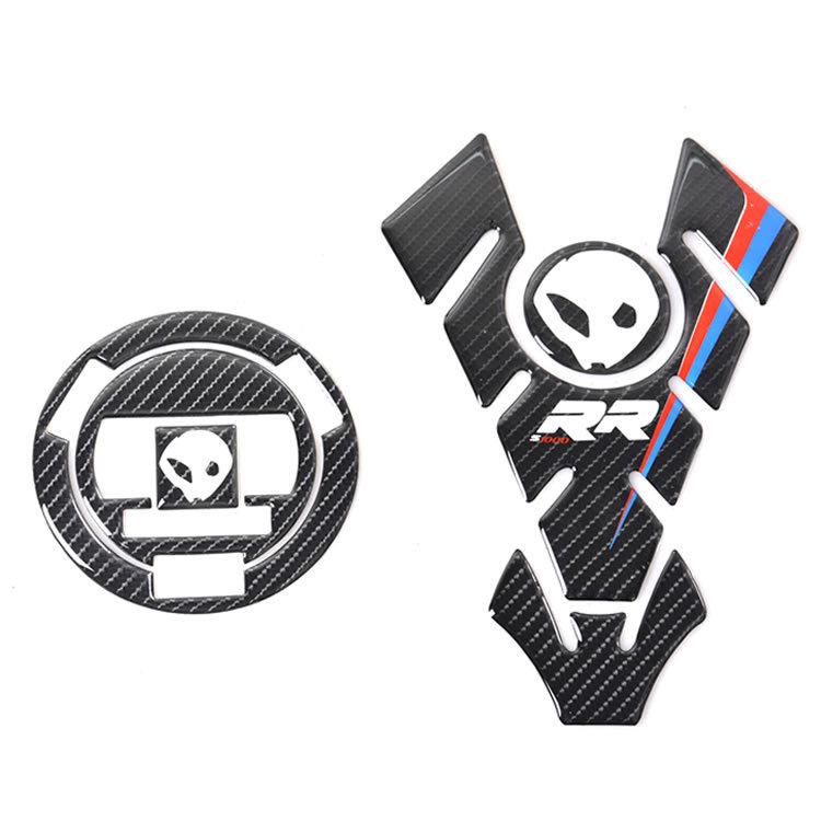 BMW S1000 Series Real Carbon Fiber Tank Pad & Fishbone Decal