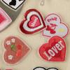 16pack Unique Heart Patches Luxurious Embroidery Patches Personality Appliques for Creative Projects