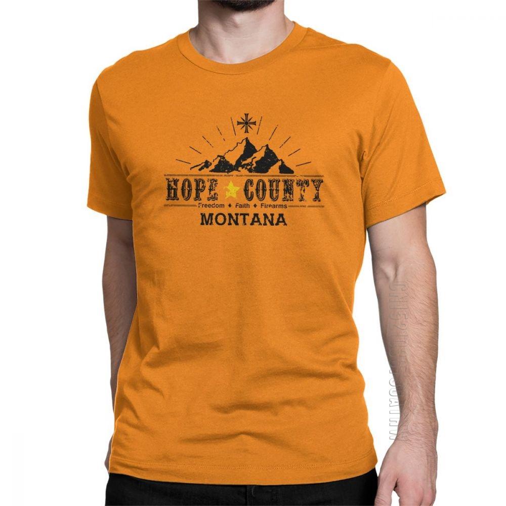 Far Cry T-Shirt Spiel John Seed Hope County Kreuz Mann T-Shirts Hipster 100% Baumwolle Kurze Ärmel T-Shirt Normale Kleidung