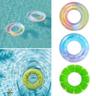 Sequin Inflatable Swim Circle Cute Beach Pool Toys Creative Summer Swimming Ring